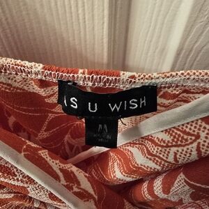 As U WISH Orange & White Jumper